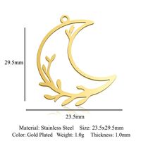 Simple Style Angel Sun Wings Stainless Steel Polishing Plating Gold Plated Jewelry Accessories main image 4