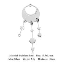 Simple Style Angel Sun Wings Stainless Steel Polishing Plating Gold Plated Jewelry Accessories sku image 21