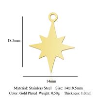 Simple Style Angel Sun Wings Stainless Steel Polishing Plating Gold Plated Jewelry Accessories sku image 5