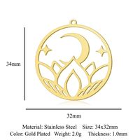 Simple Style Angel Sun Wings Stainless Steel Polishing Plating Gold Plated Jewelry Accessories sku image 19