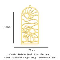 Simple Style Angel Sun Wings Stainless Steel Polishing Plating Gold Plated Jewelry Accessories sku image 25