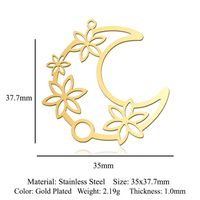 Simple Style Angel Sun Wings Stainless Steel Polishing Plating Gold Plated Jewelry Accessories sku image 20