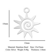 Simple Style Angel Sun Wings Stainless Steel Polishing Plating Gold Plated Jewelry Accessories sku image 2