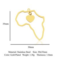 Simple Style Map Handcuffs Stainless Steel Polishing Plating Gold Plated Jewelry Accessories sku image 26