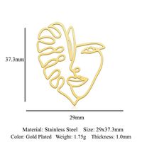 Simple Style Map Handcuffs Stainless Steel Polishing Plating Gold Plated Jewelry Accessories sku image 19