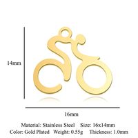 Simple Style Map Handcuffs Stainless Steel Polishing Plating Gold Plated Jewelry Accessories sku image 6