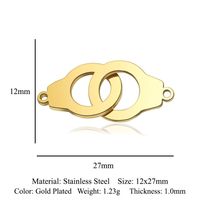 Simple Style Map Handcuffs Stainless Steel Polishing Plating Gold Plated Jewelry Accessories sku image 23