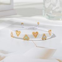 Estilo Étnico Forma De Corazón Vidrio Con Cuentas Mujeres Pulsera sku image 3