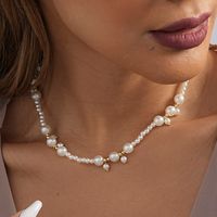Elegant Lady Simple Style Geometric Imitation Pearl Beaded Plating Women's Necklace main image 2