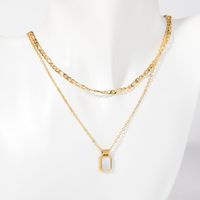 Copper Retro Simple Style Plating Geometric Layered Necklaces main image 6
