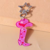 Simple Style Commute Color Block Zinc Alloy Printing Christmas Keychain sku image 3