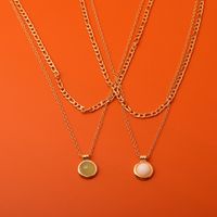 Copper Retro Simple Style Plating Geometric Layered Necklaces main image 3