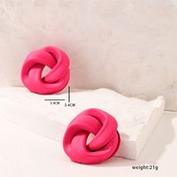 1 Pair Vacation Solid Color Plating Metal Gold Plated Ear Studs sku image 2
