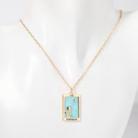 Lady Streetwear Star Moon Copper Enamel Plating 18k Gold Plated Pendant Necklace main image 2
