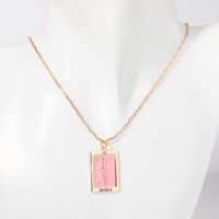 Lady Streetwear Star Moon Copper Enamel Plating 18k Gold Plated Pendant Necklace main image 4