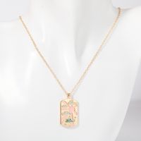 Lady Streetwear Star Moon Copper Enamel Plating 18k Gold Plated Pendant Necklace sku image 1