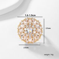 Elegant Blumen Schneeflocke Kupfer Inlay Zirkon Ringe main image 10