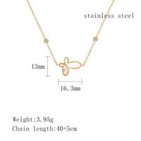 304 Stainless Steel 18K Gold Plated IG Style Elegant Plating Inlay Butterfly Zircon Pendant Necklace main image 2