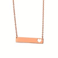 Vintage Style Heart Shape Stainless Steel Plating Hollow Out 18k Gold Plated Women's Pendant Necklace main image 9