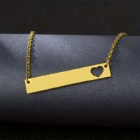Vintage Style Heart Shape Stainless Steel Plating Hollow Out 18k Gold Plated Women's Pendant Necklace main image 3