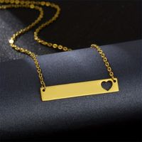Vintage Style Heart Shape Stainless Steel Plating Hollow Out 18k Gold Plated Women's Pendant Necklace main image 11
