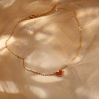 Acero Inoxidable 304 Chapados en oro de 18k Elegante Estilo Vintage Enchapado Forma De Corazón Collar Colgante main image 3
