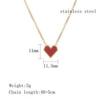 Edelstahl 304 18 Karat Vergoldet Elegant Vintage-Stil Überzug Herzform Halskette Mit Anhänger main image 5