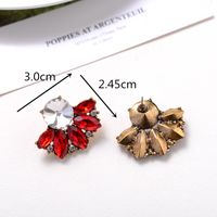 Luxurious Water Droplets Alloy Inlay Crystal Women's Ear Studs main image 7