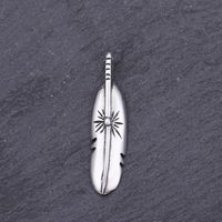 Classic Style Feather Titanium Steel Stoving Varnish Charms Jewelry Accessories main image 1
