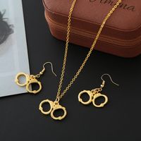 Simple Style Classic Style Solid Color Zinc Alloy Polishing Women's Earrings Necklace main image 2