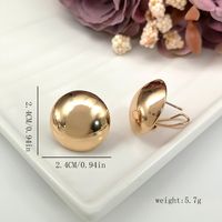 1 Pair Simple Style Solid Color Plating Metal Gold Plated Ear Studs main image 6