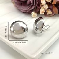 1 Pair Simple Style Solid Color Plating Metal Gold Plated Ear Studs main image 7