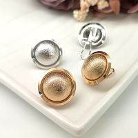 1 Pair Simple Style Solid Color Plating Metal Gold Plated Ear Studs main image 3