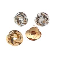 1 Pair Simple Style Solid Color Plating Metal Gold Plated Ear Studs main image 5