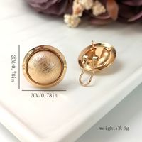 1 Pair Simple Style Solid Color Plating Metal Gold Plated Ear Studs sku image 1