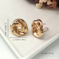 1 Pair Simple Style Solid Color Plating Metal Gold Plated Ear Studs sku image 5