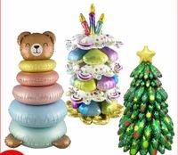 Christmas Cartoon Style Cute Christmas Tree Bear Emulsion Party Festival Balloons main image 1