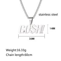 Hip-Hop Letter 304 Stainless Steel Polishing 18K Gold Plated Couple Pendant Necklace main image 6