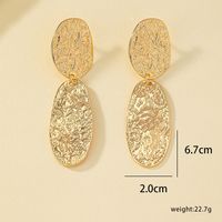 Wholesale Jewelry Vintage Style Simple Style Oval Solid Color Alloy Plating Drop Earrings sku image 1