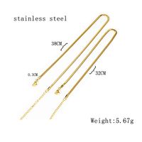 Wholesale Simple Style Classic Style Solid Color Titanium Steel Plating Chain Gold Plated Necklace main image 2