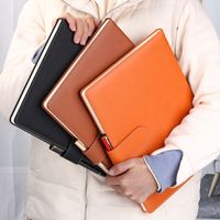 1 Piece Solid Color Learning Pu Leather Preppy Style Notebook main image 1