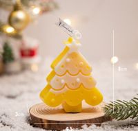 Christmas Cartoon Style Cute Christmas Tree Gingerbread Paraffin Party Festival Candle sku image 3