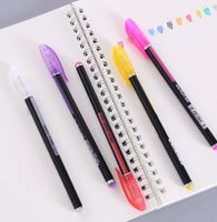 1 Set Solid Color Learning Plastic Preppy Style Fluorescent Pen main image 5
