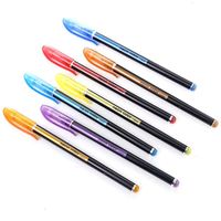 1 Set Solid Color Learning Plastic Preppy Style Fluorescent Pen main image 2