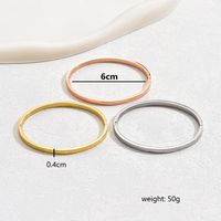 Casual Basic Simple Style Solid Color 201 Stainless Steel 18K Gold Plated Bangle In Bulk main image 9