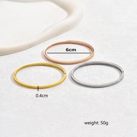 Casual Basic Simple Style Solid Color 201 Stainless Steel 18K Gold Plated Bangle In Bulk main image 10