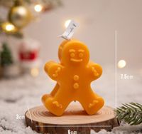 Christmas Cartoon Style Cute Christmas Tree Gingerbread Paraffin Party Festival Candle sku image 7