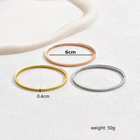 Casual Basic Simple Style Solid Color 201 Stainless Steel 18K Gold Plated Bangle In Bulk main image 11