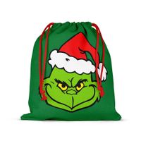 Christmas Cartoon Style Cartoon Character Letter Cloth Party Festival Gift Bags sku image 1
