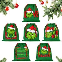 Christmas Cartoon Style Cartoon Character Letter Cloth Party Festival Gift Bags main image 4